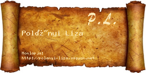 Polányi Liza névjegykártya